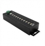 EXSYS EX-1170HMVS 10 prievadų metalinis USB 2.0 &scaron;akotuvas, 15 kV apsauga nuo vir&scaron;įtampių