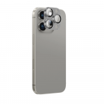 AmazingThing Aviation-Grade Alloy Apsauginis stiklas Lens skirtas Apple iPhone 16 Pro / 16 Pro Max Camera Lens - Gray