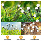 Happy People Sodo &scaron;viestuvai su saulės baterija 2 LED žibintų su 8 burbulais