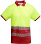 Roly Techniniai trumpomis rankovėmis polo mar&scaron;kiniai ATRIO Darbo vieta raudona / fluoro geltona