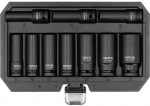 Toya Sa Poland Smūginių ilgų galvučių rinkinys &ndash; AS-Drive, CrMo &ndash; 1/2", 10&ndash;27 mm, 10 vnt