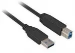 USB laidas Sharkoon USB-A - USB-B 2 m juoda (4044951015641)
