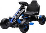 AIYAPLAY Gokart su pedalais, vaiki&scaron;kas pedalamas automobilis su stabžiais, neslystančiais ratais, metaliniu rėmu, skirtas 3-6 metų vaikams, mėlynas