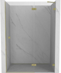 Du&scaron;o durys Mexen Lunar, de&scaron;ininės, 130 cm, transparent/brushed auksinis