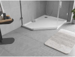 Du&scaron;o padėklas Mexen Flow Slim, penkiakampis, de&scaron;ininis, 100 x 90 cm, Baltas gloss