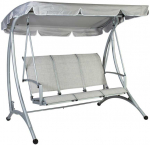 Home4You Supynės MAIRY trivietės 193x114xH171cm, rėmas: plienas, spalva: pilka, sėdima dalis: tekstilenas, spalva: pilka