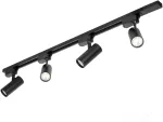 Rinkinys - 1 fazės bėgelis su priedais bei 4 &scaron;viestuvėliais NEXTRACK GO, 4xGU10, juodas