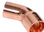 RUBINETTERIE BRESCIANE BONOMI TURBO 45&deg; alkūninis elementas 18 mm - su įvore ir lygiu galu