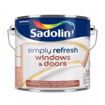 Krāsa, logi/durvis Sadolin Simply Refresh, pus-matēts, 2.5 l, balta