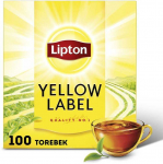 Lipton &bdquo;Geltona Label&ldquo; juodoji arbata, 100 pakelių (200 g)