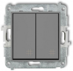 Karlik Elektrotechnik 27IWP-66 ICON Dvigubo kryžminio jungties mechanizmas matinė pilka 27IWP-66