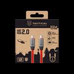 Tactical Fat Man 2.0 kabelis USB-C/USB-C 1m raudonos spalvos