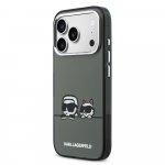 Karl Lagerfeld IML K&CH Heads Logo MagSafe dėklas skirtas Apple iPhone Apple iPhone 17 Pro juodos spalvos