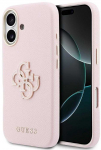 GUESS dėklas, skirtas IPHONE 17 GUHCP17S5PS4RGGP (PU FW Resin Logo) rožinis