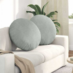 Sėdynių pagalvėlės 2 pcs &Scaron;viesiai pilka &Oslash; 40 x 13 cm Aksomas