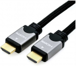 ROLINE HDMI High Speed Kabelis mit Ethernet, ST-ST, juodas / sidabrinis, 7,5 m