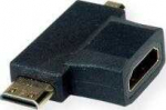 Value AV vertė HDMI Micro &ndash; HDMI Mini &ndash; HDMI adapteris juodas (12.99.3166)