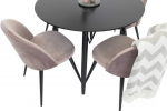 Venture Design Valgomojo komplektas Plaza 100x75 cm Rožinė Juoda