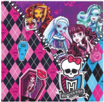 Vienkartinės popierinės servetėlės Monster High, 20 vnt.