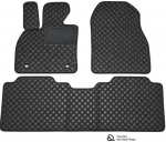 Eko odos kilimėliai QuiltyMats TOYOTA RAV-4 2019-2025m. (Juoda / juodos siūlės)