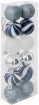 Atmosphera PIECES Kalėdinių papuo&scaron;alų rinkinys, &Oslash; 4 cm, 12 dalių