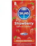 Skins Strawberry Premium Latex Condoms 8-Pack - Subtle Flavour & Comfort