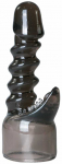Easytoys Spiral Wand Attachment Juodas - Textured Silicone Head Cover