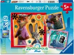 RAVENSBURGER Dėlionė dėlionė Zootopia 2, 3x49 det., 12004369 0