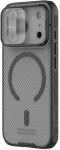 &bdquo;Nillkin CamShield PRO Magnetic&ldquo; kietas dėklas, skirtas &bdquo;Apple iPhone 17 Pro&ldquo;, permatomas juodas