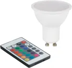 5W LED lemputė, balta, GU10, 4000K/RGB