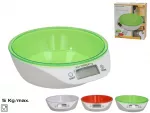 Skaitmeninės virtuvinės svarstyklės 5kg, 18,5 x 20,5 x 6 cm, 3 rū&scaron;ių, KITCHEN&GO