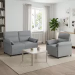Sofa Sofos komplektas 2 vnt. &Scaron;viesiai pilka Audinys