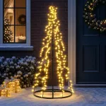 LED kalėdinė eglutė 165 cm 540 LED &Scaron;ilta balta Plienas Juoda