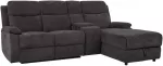Lova Kampinė sofa &bdquo;PROVENCE RC&ldquo;, su elektrine arba rankine atlo&scaron;imo funkcija, tamsiai pilka