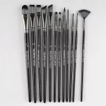 Wielorybie Rzeczy Nylon Artistic Paint Brushes ventiliatorių rinkinys 12vnt