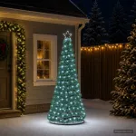 LED blizganti kalėdinė eglutė su pagrindu EKENAS 180 cm 220 LED