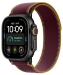 Apple I&scaron;manusis laikrodis watch ultra 4 gps + cellular, koperta 49mm su tytanu (juodos spalvos), opaska trail w kolorze burgunda - dydis s/m