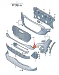 VAG KAPPE AUDI Q4 SUV F4B 2022 Originalus 89A955275GRU