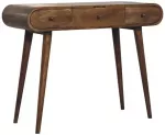 Artisan Furniture Contour Curve Dressing mango medienos kosmetinis staliukas