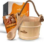 ALPENHAUCH medinis pirties kibiras su samteliu ir PVC įdėklu, 26 &times; 26 &times; 24 cm