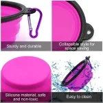Slson 2 vnt. sulankstomų dubenėlių rinkinys &scaron;unims ir katėms (350 ml, violetinis ir žalias)