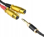 Kabelis 2x Xlr(f) į 6,3 Jack stereo Klotz 3m
