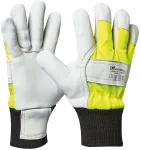 Gebol Worker Pro Thermo Comfort vyri&scaron;kos odinės darbo pir&scaron;tinės, neper&scaron;lampamos pir&scaron;tinės su pa&scaron;iltinimu žiemai, apsauginės pir&scaron;tinės, dydis L (9), geltonos/baltos