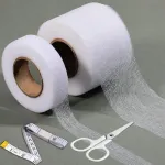 Amsnink 2 vienetų rinkinys apvado juosta su liniuote ir žirklėmis, apvado juosta užlyginimui 20 mm x 30 m ir 60 mm x 30 m, užlyginama juosta užuolaidų trumpinimui, drabužiams, užuolaidoms, džinsams, kelnėms