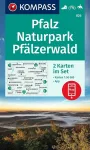Kompass žygio žemėlapių rinkinys 826 Pfalz, Pf&auml;lzerwald gamtos parkas (2 žemėlapiai) 1:50 000: įskaitant žemėlapį, skirtą naudoti neprisijungus Kompass programėlėje. Važiavimas dviračiu. Jodinėjimas