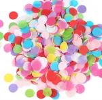 Joyola 150 g apvalus konfeti, 2,5 cm popierinis konfeti, įvairiaspalvis apvalus popierinis konfeti, spalvingas vestuvių gimtadienio konfeti, apvalus spalvingas karnavalo dekoravimui, vakarėlių vestuvių dekoravimas