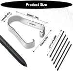 Ukofew 5 vnt. S-pen pakeitimo antgalių rinkinys, S Pen antgaliai su įrankiu, liečiamojo ra&scaron;iklio S Pen antgaliai, skirti Galaxy Tab S6/s6lite/s7/s8/s9/note10/note20/note10+/note20 Ultra/s21u/s22u/s23u, juodi
