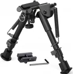 Bipod Dvikojis medžioklei Pasukamas 6"-9" + Adapteris, Aliuminio lydinys
