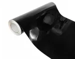 Baldų plėvelė juoda blizgi dekoratyvinė folija spintelėms staliukui &scaron;aldytuvui Diy