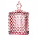 Stiklinė cukrinė su dangteliu, rožinė, 300 ml